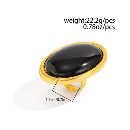Salircon Classic Simple Geometry Red Oval Resin Finger Ring for Women Vintage Elegant Rings Charm Party Accessories Jewelry Gift