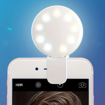 Portable Circle LED Beauty Fill Light-3-Level Dimmable USB Rechargeable for Live Streaming andSelfies (Ideal Christmas Gift)