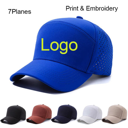 Custom logo 7planes Adult Sport Baseball Cap Diy Own Logo Embroidery Hat Comfortable Breathable Cap Print logo