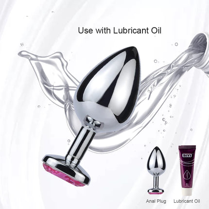 Stainless Cat Face Jewel Base Anal Plug Holle Kitty Cat Butt Plug Metal Prostate Massager Anus Stimulator Dildos Adult Sex Toys