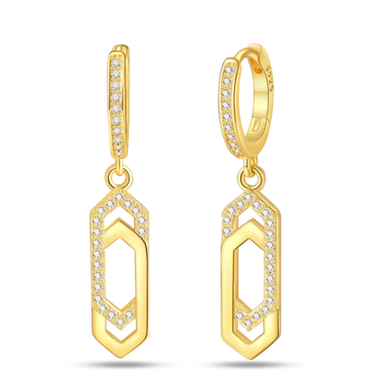 925 Sterling Silver Gold Pearl Hoop Earrings Pave Large Circular Shape Earring Gift for Women Jewelry Anniversary Wedding