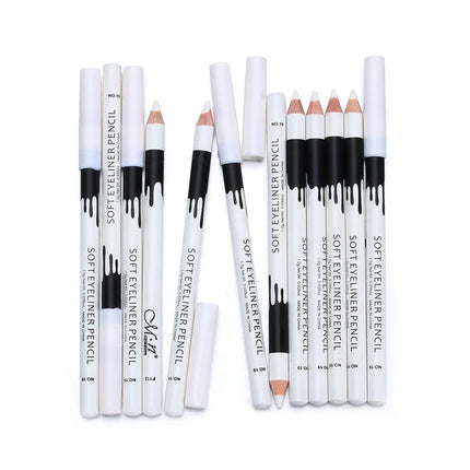 1-10Pcs New White Eyeliner Makeup Smooth Easy to Wear Eyes Brightener Waterproof Fashion Eyes Liner Pencils Eye Makeup Tool