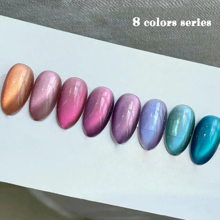 1pcs TC Autumn Popular Green Crystal Cat's Eye Molmans High Density Porcelain White Glass Beads Amber Gel Nail Polish Nail Art