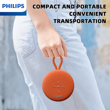 Philips TAS1120 Mini Portable Wireless Bluetooth Speacker Bathroom Waterproof Indoor 800mAh Subwoofer with Suction Cup Lanyard