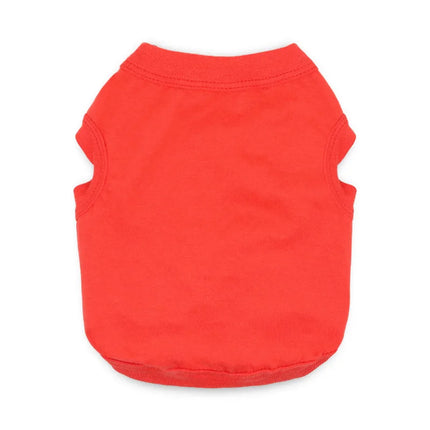 Cotton Dog Tank Top, Solid Color Sleeveless Pet T-Shirt, Breathable Dog Clothes for Small Dogs Chihuahua Yorkie