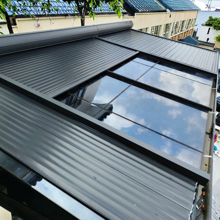 Salt Resistant Powder Coated Aluminum Canopy Heavy Duty Anti-corrosion Sunshade for Coastal Villa Outdoor Leisure Pergola Roof