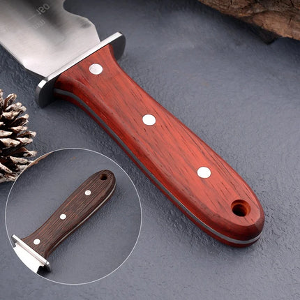1Pc Professional Hori Hori Garden Knife with Sheath Protective Handguard Stainless Steel Blade for Weeding Digging Pruning