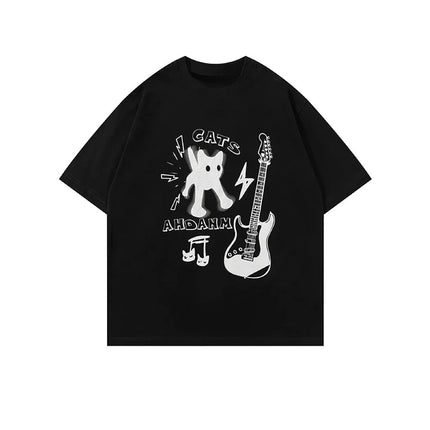 Kittens Avatar Blouse Women's T-shirt Female Y2k Clothes Girls Kawaii Tops House Pet Print Streetwear Cute Cat Graphic Clothing