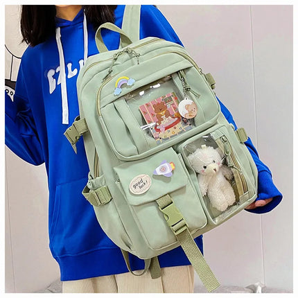 Fashion Girls Backpack New Large Capacity Korean Style Women Backpacks Cute Student School Backpack Versatile Women's Bag