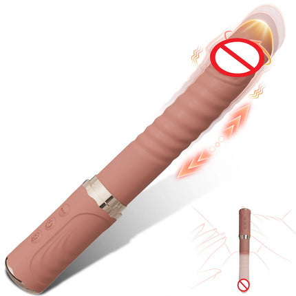 Thrusting Dildo Vibrator Female G Spot Clitoral Stimulator Adult Product with 5 Thrusting 10 Vibration Modes Sex Toy for Women