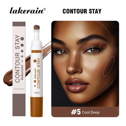6 Colors Liquid Contour Long Wear Bronzer Cream Contour Makeup Long Lasting Nourishing Hydrating Face Contour 6 Colors