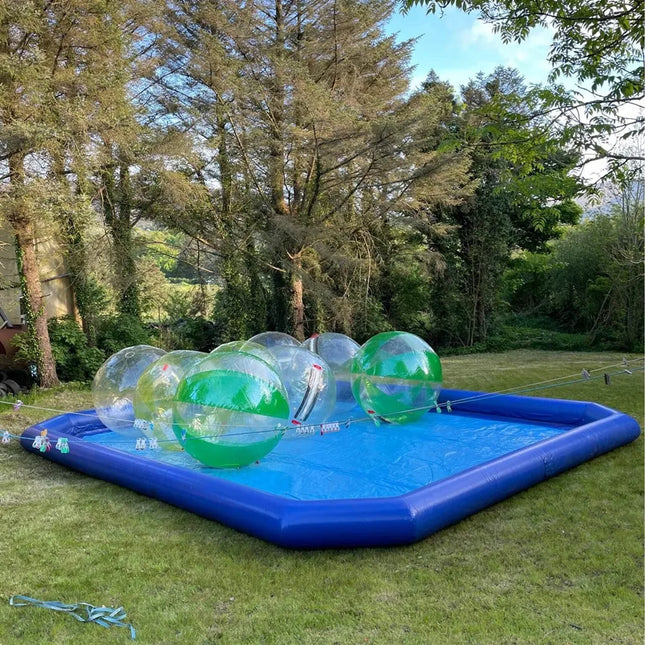 HIBADOU Water Walking Ball Zorb Ball 2M TPU Human Hamster Ball Inflatable Water Balloon Water Play Equipment Clear Dancing Ball