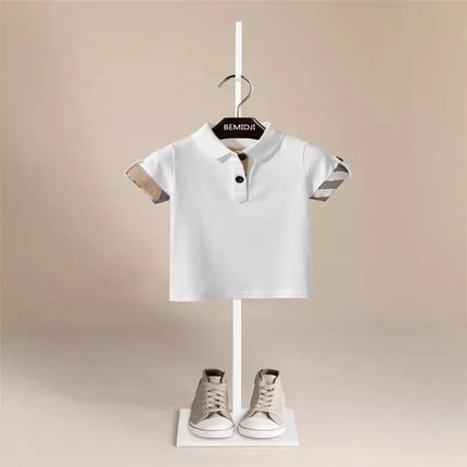 Summer Baby Boy polo Shirt Fashion Kids Short Sleeve T Shirt  Striped Children Cotton Clothes 1-9 Years Boy Tops Drop Shipping