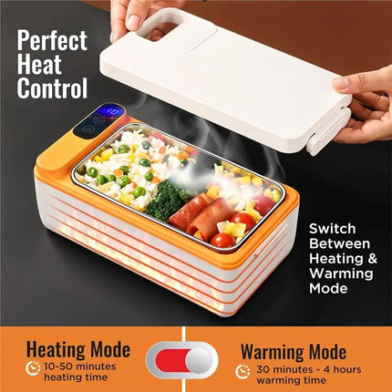 【SELL FAST 】Cordless Electric Heated-Lunch Box-Rechargeable Portable Food Timer Heater For Keeping Hot Meals-For Men Women Adult