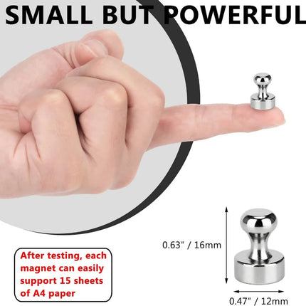 Sliver 1-20 PCS Neodymium Magnet Thumbtack Suction Cup Super Strong Magnet Magnets for Fridge Hardware Home Improvement