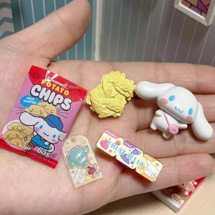 Genuine Re-Ment Cinnamoroll Market Supermarket Retail Department Store Miniature Scene  Blind Box Anime Character Model Toys