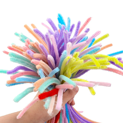 100/10pcs Colorful Plush Twister Stick Toys DIY Handmade Flower Bouquet Material Pack Encryption Plush Twister Stick Puzzle Toys