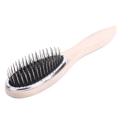 Wooden Hair Brush Hair Parting Comb Hair Brush for Wigs Anti Static Steel Comb for Tangle Hair Extensions Training