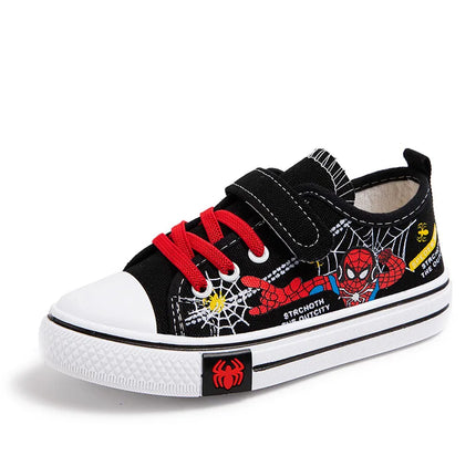 Marvel Kids' Casual Cartoon Canvas Shoes Fashion Spring Outdoor Shoes For Children Breathable Anti-slip Red Khaki Size 26-37