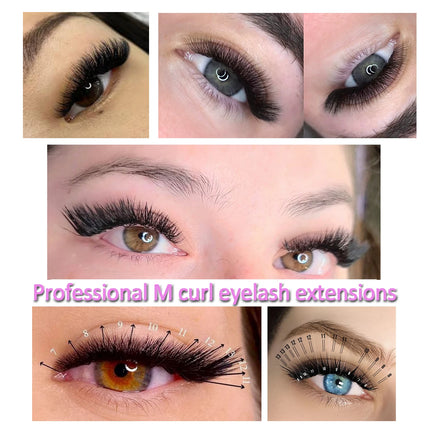 New 5DW M curl Eyelash Extensions 4DW 2D YY Premade Volume Fans 7mm 3DW LU/L Individual Lash Bundles Cilios 5W Natural Hair