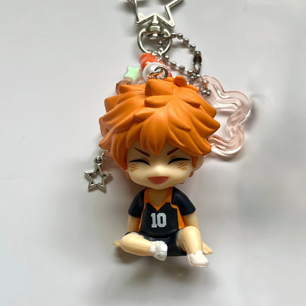 Karasuno High School Volleyball Club Sitting Charms, Handmade Y2K Accessories, Unique Anime Collectibles, Perfect Gift for Fans