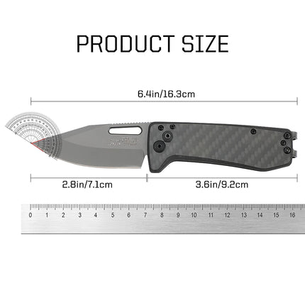 SOG Ultra XR Premium Folding Knife - Lightweight (34g) EDC Pocket Knife w/ S35VN Titanium Coated Blade & Carbon Fiber Handle