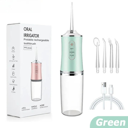 Cordless Dental Water Flosser Electric Oral Irrigator 3 Modes Waterproof Professional Tooth Cleaner Water Drill for Oral Health