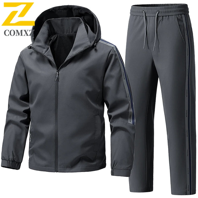 Men's Tracksuit Sets Autumn 2025 Fashion Sportswear Two Piece Sport Suit Jacket+Sweatpants Sweatsuit Men Sports Windproof Suit