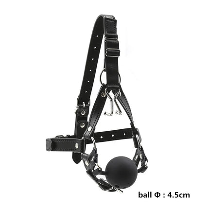 Adult Products 3 Size Open Mouth Gag Ball bdsm Bondage Harness Nose Hook Flail Hanging Nose Hook Plug Restraints SM Sex Toys