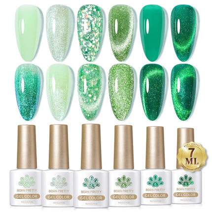 BORN PRETTY Cat Magnetic Moonlight Gel Nail Polish Set 10ml Sparking White Silver Water-light Soak Off UV Gel Nail Art Manicure