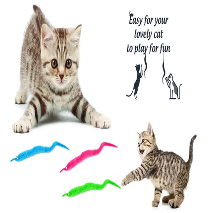 15Pcs Fun Worm Magic Props Toys for Children Kids Beginners Wiggly Twisty Worm with Invisible String Party Games Trick Toys