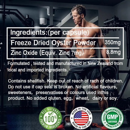 Oyster Plus with Maca Root Capsules - for Women and Men To Support Hormone Balance, Mood, Energy and Well-being