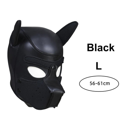 XL Size Brand New Large Size Puppy Cosplay Padded Rubber Full Head Hood Mask With Ears For Women Dog Role Play Dog Headgear