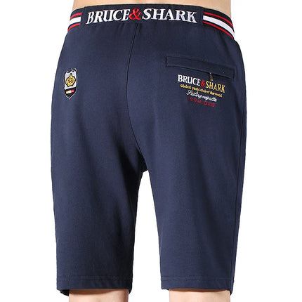New Summer Elastic Waist Men Shorts Sports Bruce&Shark Casual Fashion Men Gym Pants Short Breathable Fitness Jogging Shorts Big