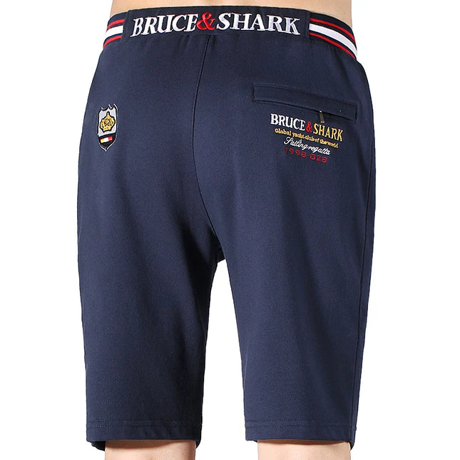 New Summer Elastic Waist Men Shorts Sports Bruce&Shark Casual Fashion Men Gym Pants Short Breathable Fitness Jogging Shorts Big