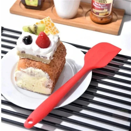 1PC Small Heat Resistant Integrate Handle Silicone Spooncolor Silicone Scraper Cake Cream Spatula Knife Kitchen Baking Tool