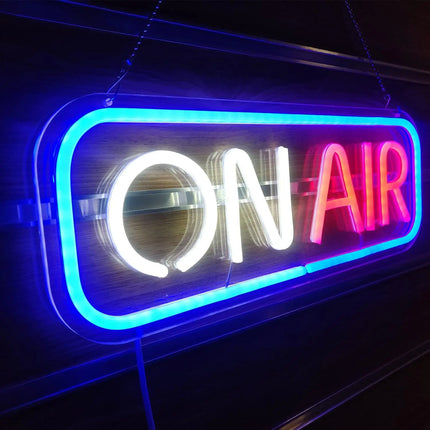 On Air Neon Sign USB Dimmable Neon Light Sign for Twitch Tiktok Youtube Streamers Influencers Gamers Live Party Art Wall Decor