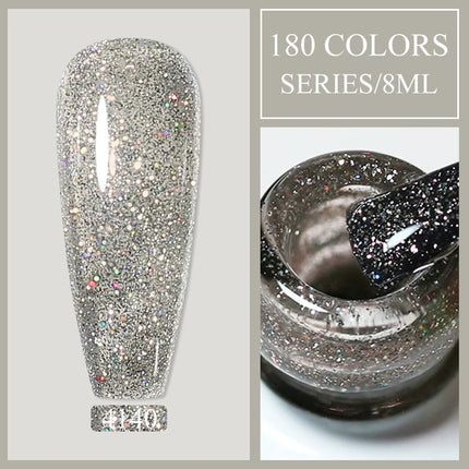 Parkson 8ml HEMA TPO FREE Color Gel Nail Polish Nude Pink Red Green Collection Nail Gel Polish Glitter Soak Off UV LED Gel