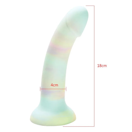 Realistic Dildo with Strong Suction Cup Liquid Silicone Pink Penis G Spot Masturbator for Women Men Anal Sex Toys 14-21cm
