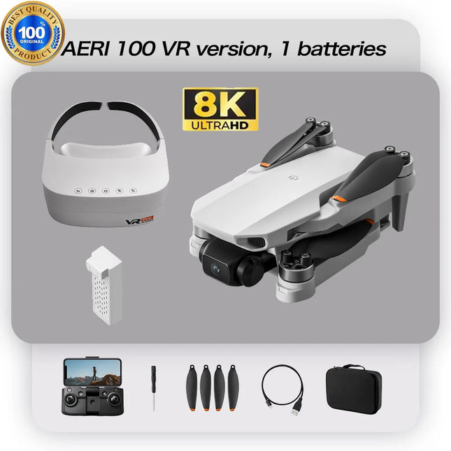 Hot Aeri100 Drone Professional HD Camera WIFI FPV UAV VR Glasses Remote Control Fold Aerial Photography Quadcopter Airplane Toys