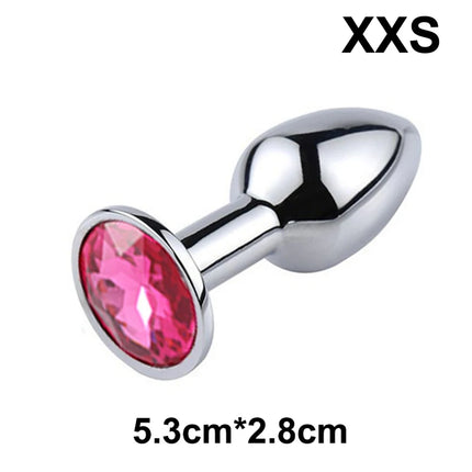 Metal Anal Plug Butt Diamond Plug Sexy Toy Gem Base Beginner Butt SM Toys For Women Men Couples Adult Game Anal Adult Products