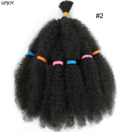 Afro Kinky Curly Hair Bulk Synthetic 12inch Ombre Marley Twists Braiding Hair #1B 4 27 30 33 99J Green Ombre Purple Brown Colors
