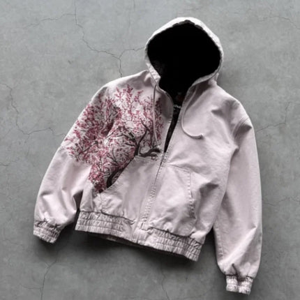 Y2K New Korean Fashion Simple Black Double-Sided Oversized Zipper Hoodie Female  Harajuku Gothic Casual Joker Couple Street Wear