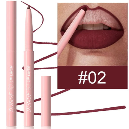 Slim Lip Liner Pencil Sexy Rose Red Brown Lip Outline Nude Matte Lipstick Contouring Tint Makeup Waterproof Crayon Pen 12 Colors