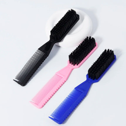 1 piece of new double-sided professional barber neck brush comb shaving salon carving cleaning brush Special for real hair wigs