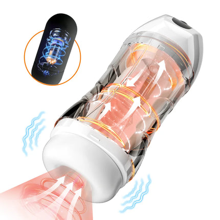 Automatic Sucking Male Masturbators Powerful 10 Sucking Vibrator Modes Pocket Pussy Artificial Vagina Sex Toy for Adult Supplies