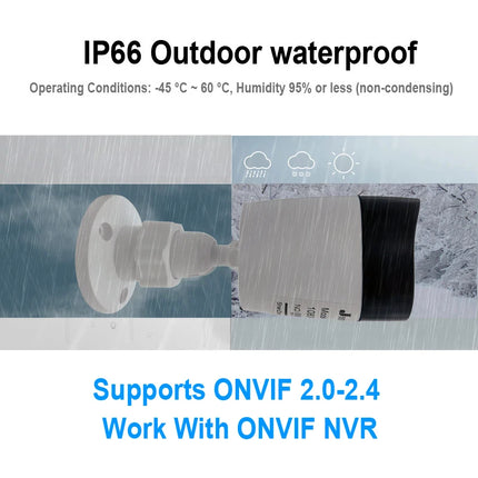 Poe Camera 8MP 4K Outdoor Waterproof Security Surveillance NightVision 4MP 5MP Onvif CCTV Video HD Home IP Cam Remote Monitoring