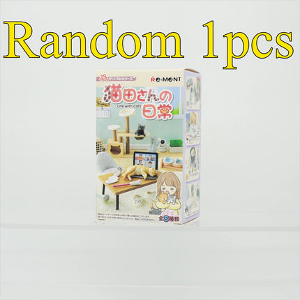 Re-ment Capsule Toys My Daily Life with Cats Blind Box Rement Living Environment Emulation Miniature Model