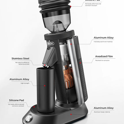 HiBREW G5 48mm Conical Burr Electric Coffee Grinder Compact Portable Coffee Bean Mill Kitchen for Espresso Turkish Coffee