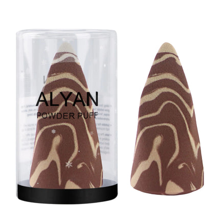 Dual-Color Mixed Cone-Cut Beauty Blender Wet And Dry Use Water Swells Irregular Shape Makeup Sponge Ultra Soft for All Skin T...